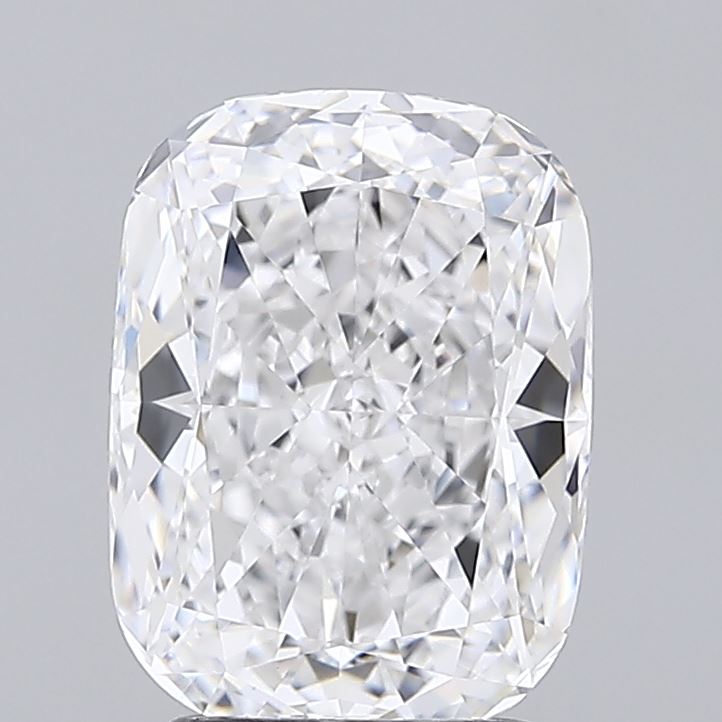 2.65 Carat Cushion Lab Diamond with  Cut Diamond in 14KT  view 1
