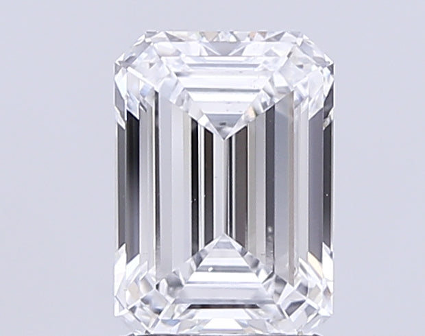 1.85 Carat Emerald Lab Diamond with  Cut Diamond in 14KT  view 1
