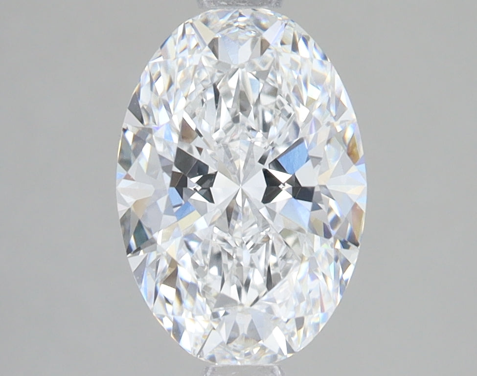 2.01 Carat Oval Lab Diamond with  Cut Diamond in 14KT  view 1
