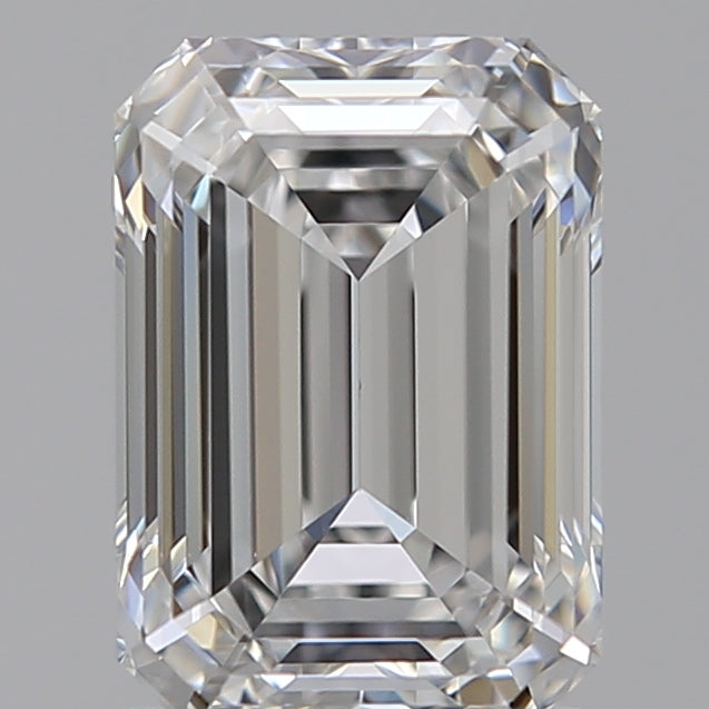 1.56 Carat Emerald Lab Diamond with  Cut Diamond in 14KT  view 1
