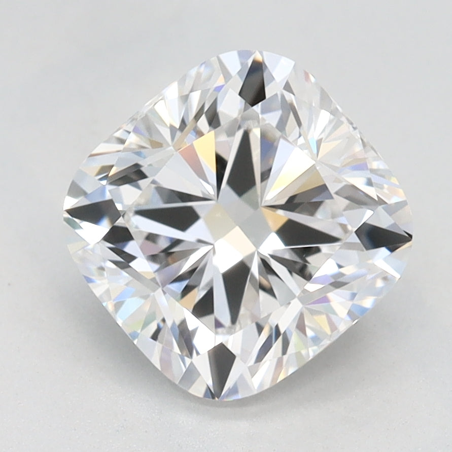 2.0 Carat Cushion Lab Diamond with  Cut Diamond in 14KT  view 1
