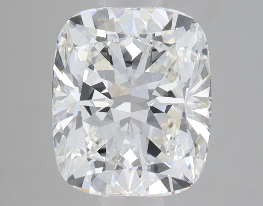 2.07 Carat Cushion Lab Diamond with  Cut Diamond in 14KT  view 1
