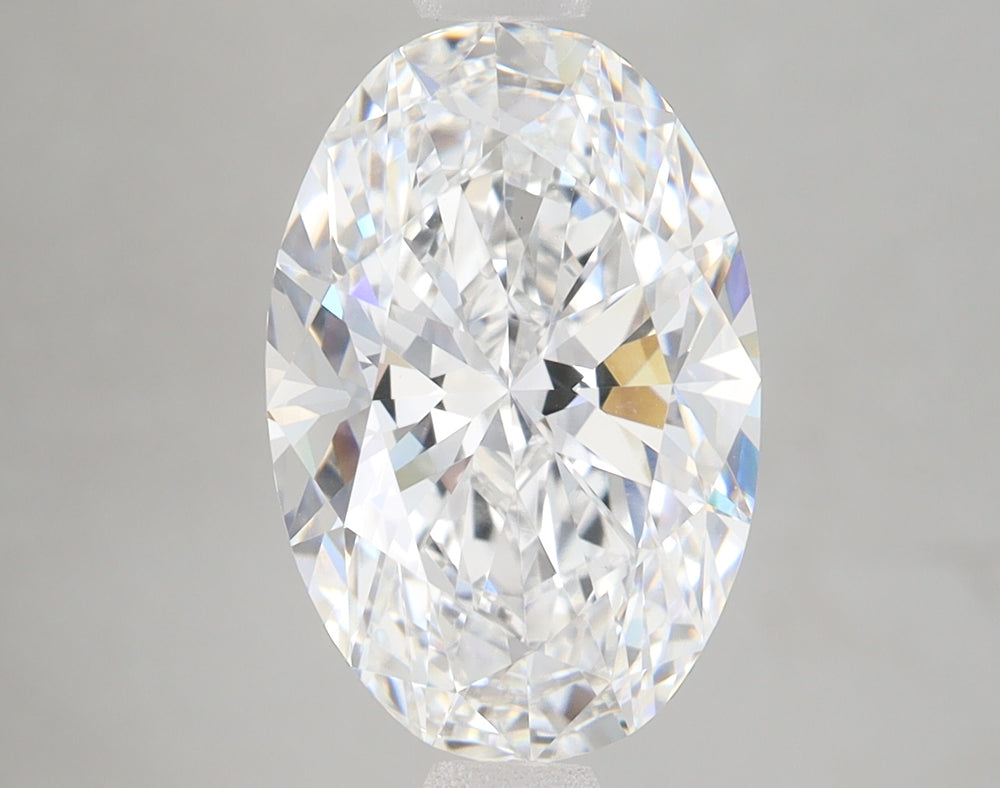 3.57 Carat Oval Lab Diamond with  Cut Diamond in 14KT  view 1

