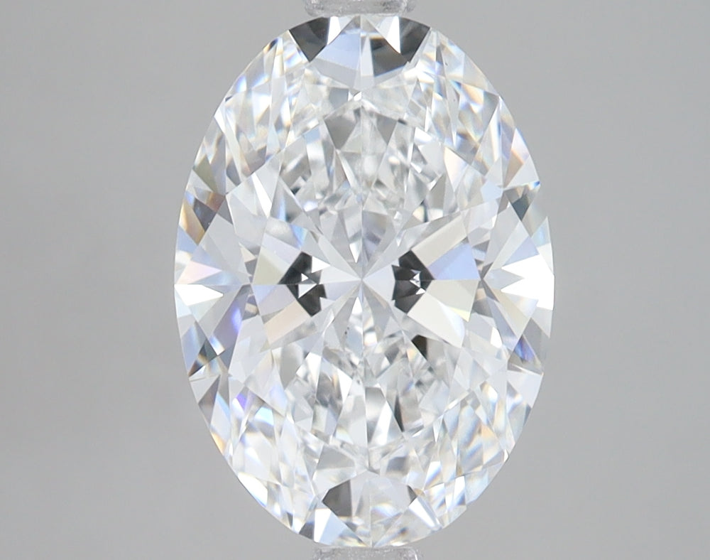3.01 Carat Oval Lab Diamond with  Cut Diamond in 14KT  view 1
