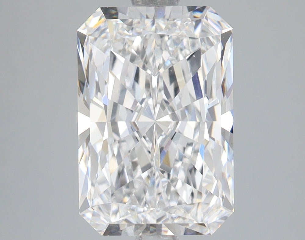 3.9 Carat Radiant Lab Diamond with  Cut Diamond in 14KT  view 1
