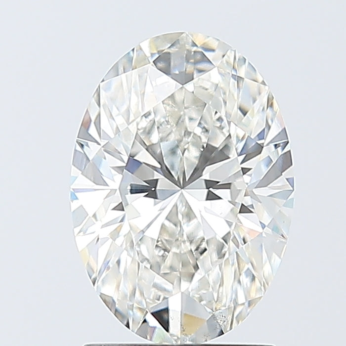 1.85 Carat Oval Lab Diamond with  Cut Diamond in 14KT  view 1
