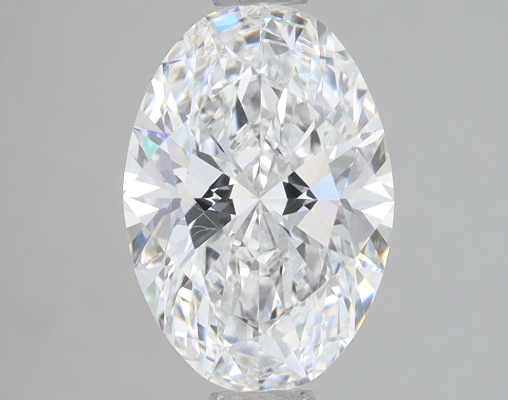 2.08 Carat Oval Lab Diamond with  Cut Diamond in 14KT  view 1
