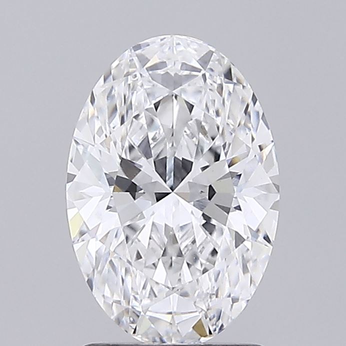 1.75 Carat Oval Lab Diamond with  Cut Diamond in 14KT  view 1
