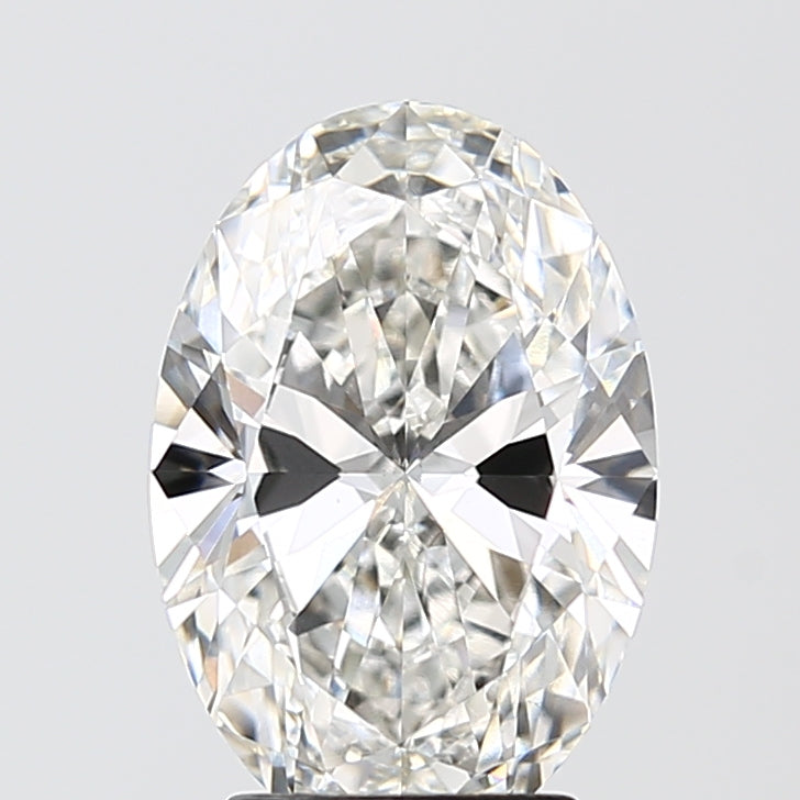 3.02 Carat Oval Lab Diamond with  Cut Diamond in 14KT  view 1
