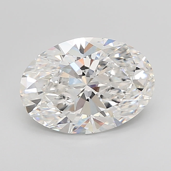 3.61 Carat Oval Lab Diamond with  Cut Diamond in 14KT  view 1
