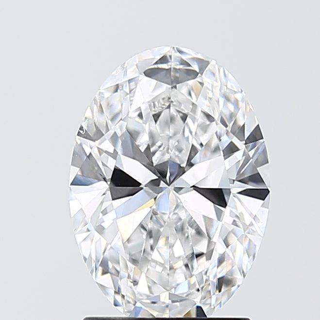 1.83 Carat Oval Lab Diamond with  Cut Diamond in 14KT  view 1
