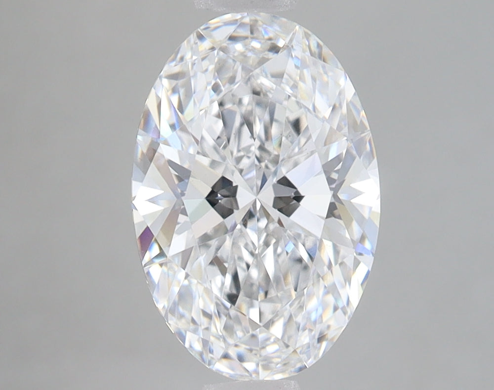 2.6 Carat Oval Lab Diamond with  Cut Diamond in 14KT  view 1

