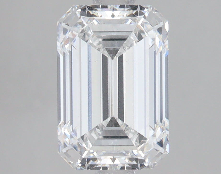 2.59 Carat Emerald Lab Diamond with  Cut Diamond in 14KT  view 1
