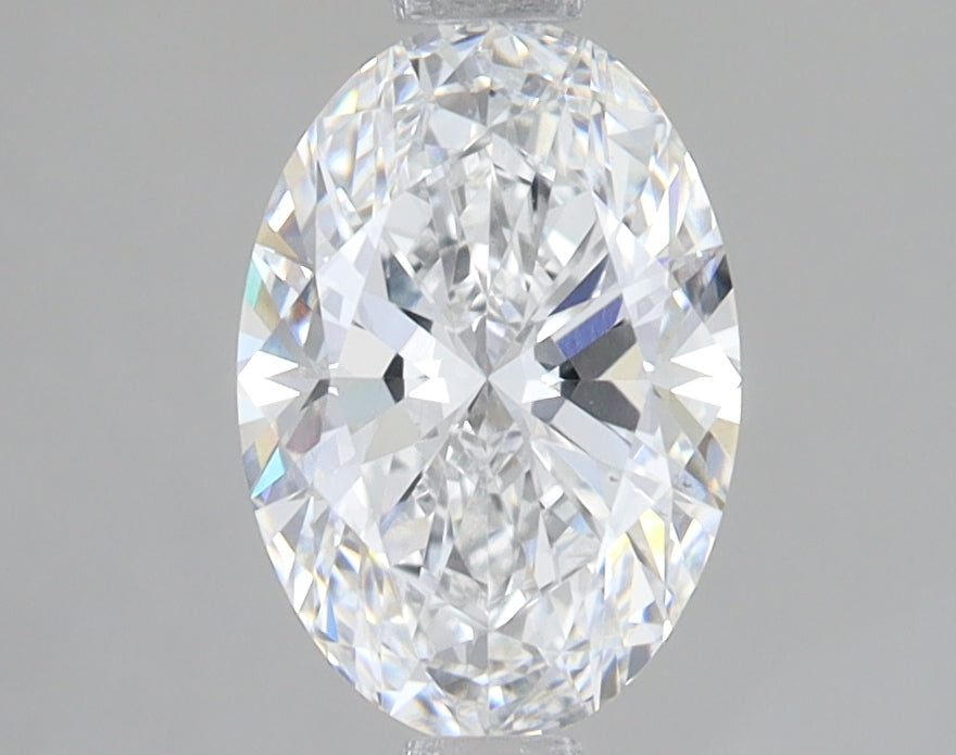 1.51 Carat Oval Lab Diamond with  Cut Diamond in 14KT  view 1
