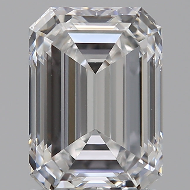 1.59 Carat Emerald Lab Diamond with  Cut Diamond in 14KT  view 1
