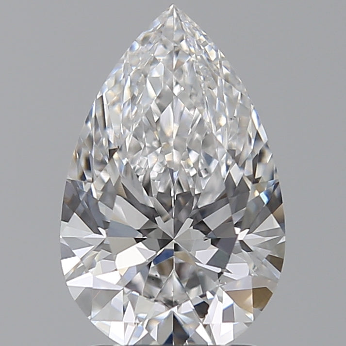 2.07 Carat Pear Lab Diamond with  Cut Diamond in 14KT  view 1
