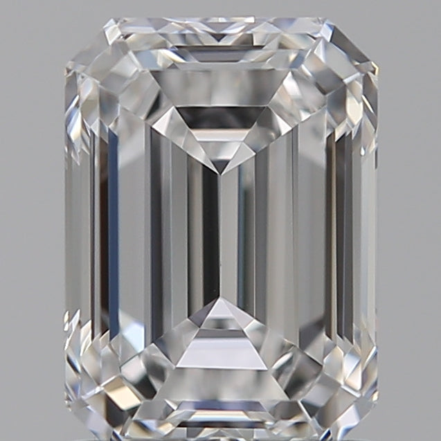 1.56 Carat Emerald Lab Diamond with  Cut Diamond in 14KT  view 1
