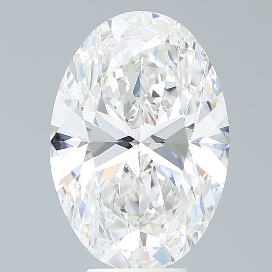 7.16 Carat Oval Lab Diamond with  Cut Diamond in 14KT  view 1

