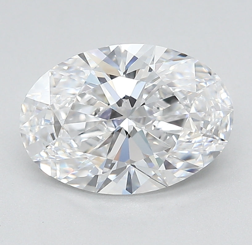 2.04 Carat Oval Lab Diamond with  Cut Diamond in 14KT  view 1
