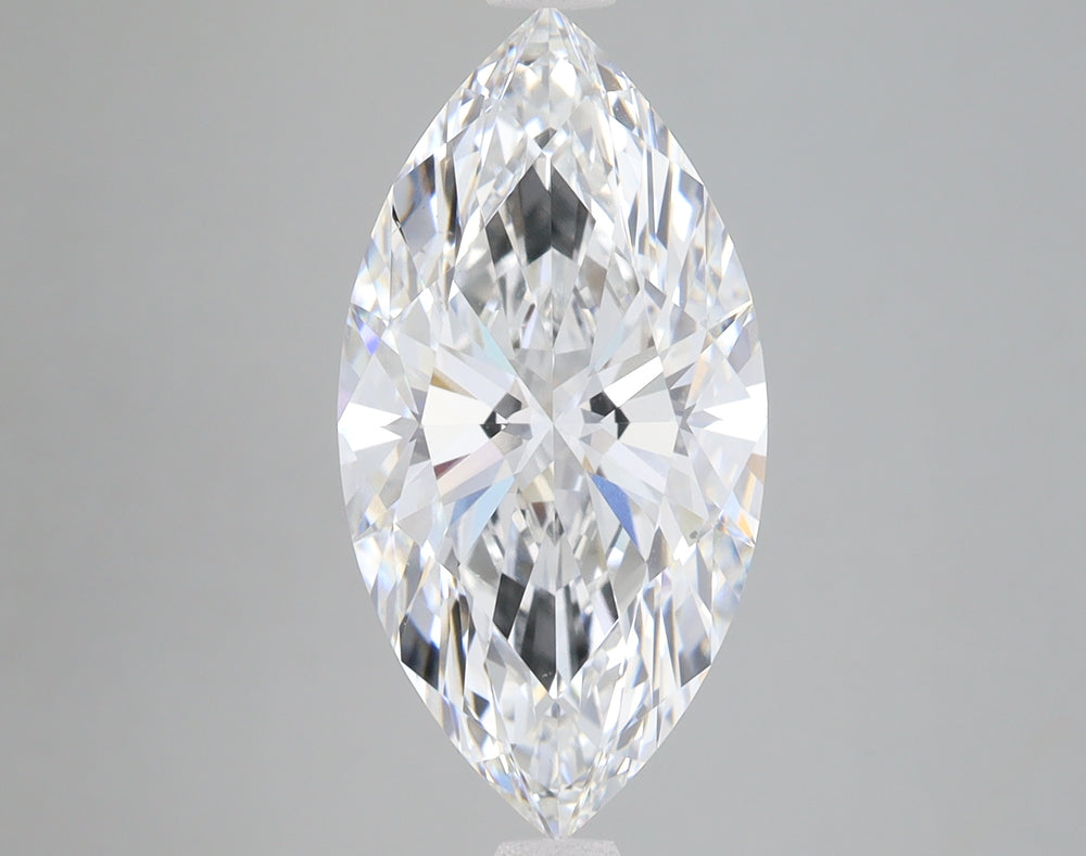 5.01 Carat Marquise Lab Diamond with  Cut Diamond in 14KT  view 1
