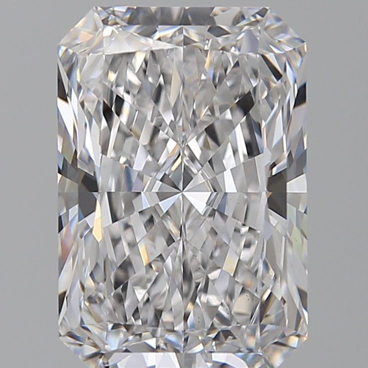6.01 Carat Radiant Lab Diamond with  Cut Diamond in 14KT  view 1
