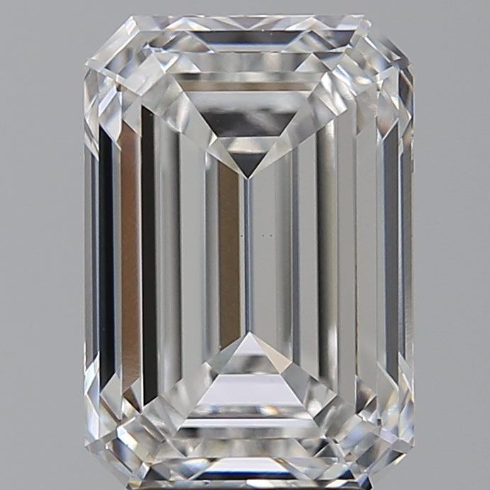4.09 Carat Emerald Lab Diamond with  Cut Diamond in 14KT  view 1
