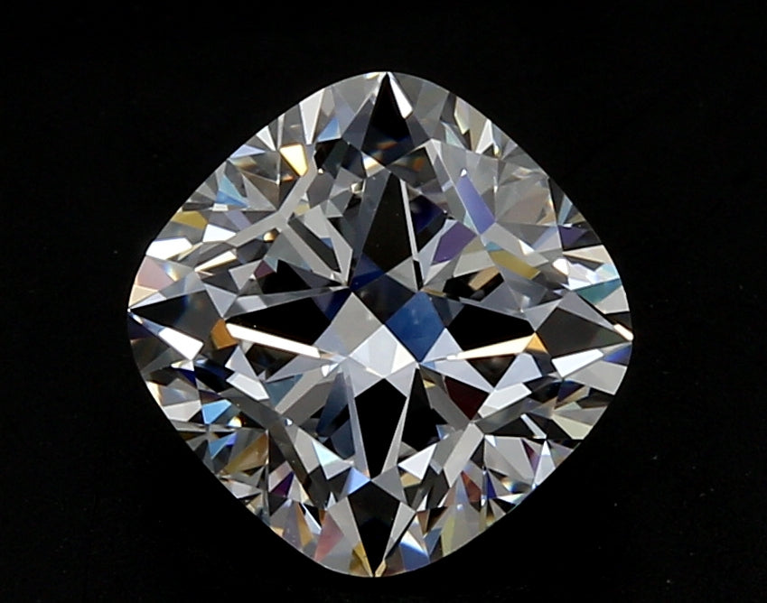 2.54 Carat Cushion Lab Diamond with  Cut Diamond in 14KT  view 1

