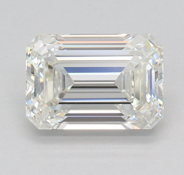 1.01 Carat Emerald Lab Diamond with  Cut Diamond in 14KT  view 1
