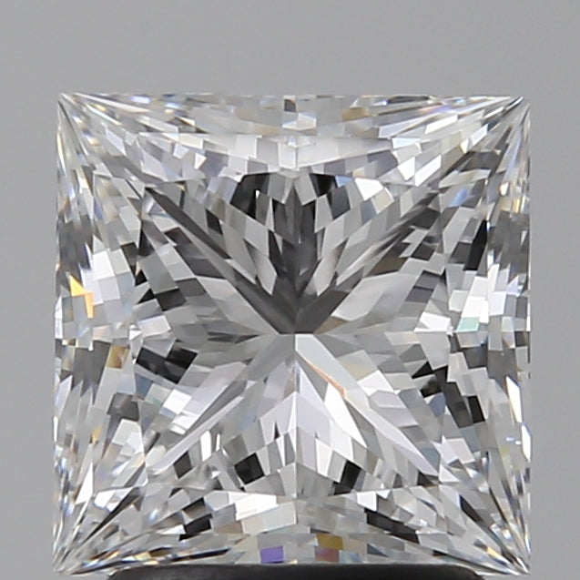 2.51 Carat Princess Lab Diamond with  Cut Diamond in 14KT  view 1
