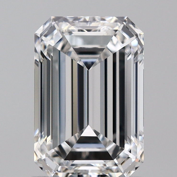1.56 Carat Emerald Lab Diamond with  Cut Diamond in 14KT  view 1
