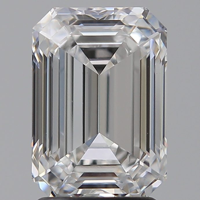 2.56 Carat Emerald Lab Diamond with  Cut Diamond in 14KT  view 1
