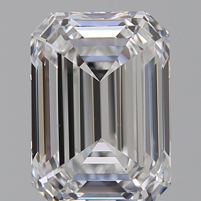 1.52 Carat Emerald Lab Diamond with  Cut Diamond in 14KT  view 1
