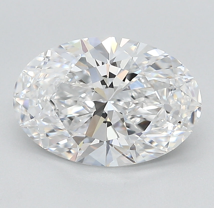 2.27 Carat Oval Lab Diamond with  Cut Diamond in 14KT  view 1
