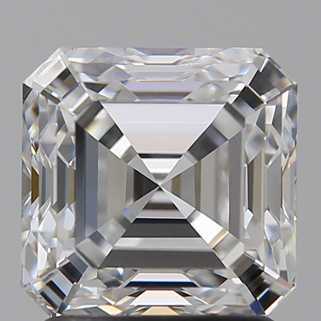 2.0 Carat Asscher Lab Diamond with  Cut Diamond in 14KT  view 1
