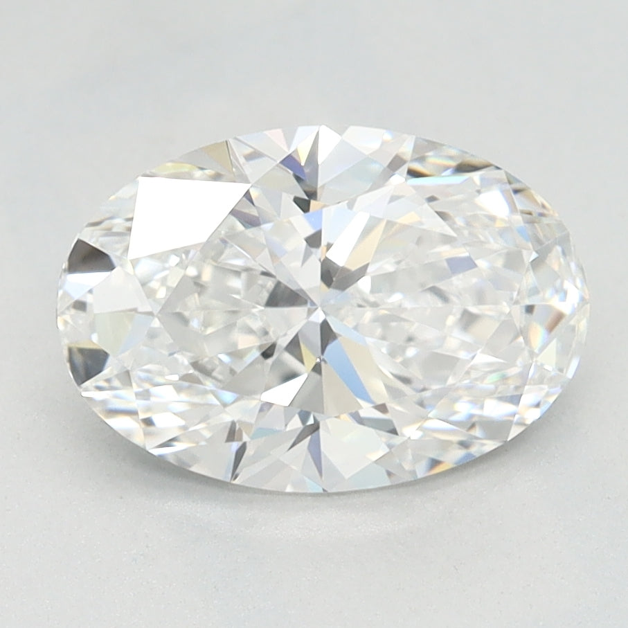 1.51 Carat Oval Lab Diamond with  Cut Diamond in 14KT  view 1
