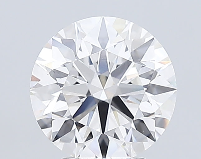 4.09 Carat Round Lab Diamond with  Cut Diamond in 14KT  view 1
