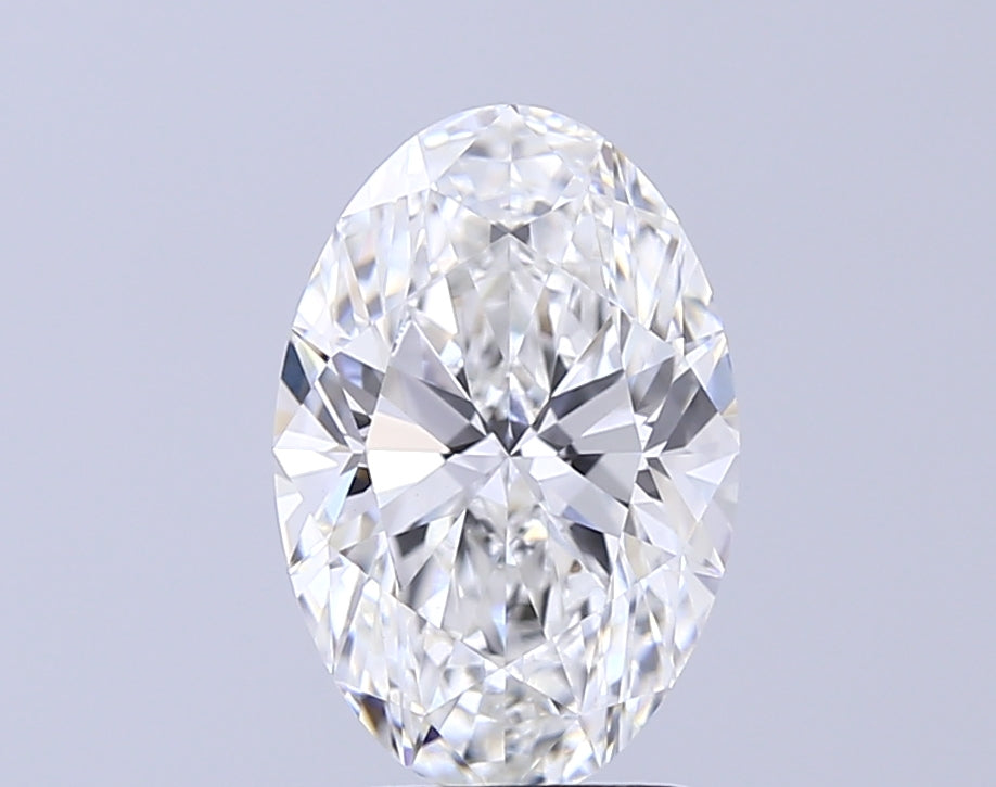 2.71 Carat Oval Lab Diamond with  Cut Diamond in 14KT  view 1

