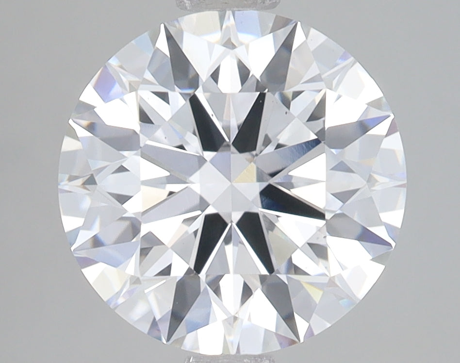 3.54 Carat Round Lab Diamond with  Cut Diamond in 14KT  view 1
