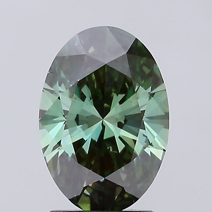 1.6 Carat Oval Lab Diamond with  Cut Diamond in 14KT  view 1
