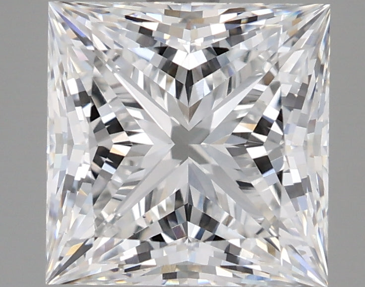 3.04 Carat Princess Lab Diamond with  Cut Diamond in 14KT  view 1
