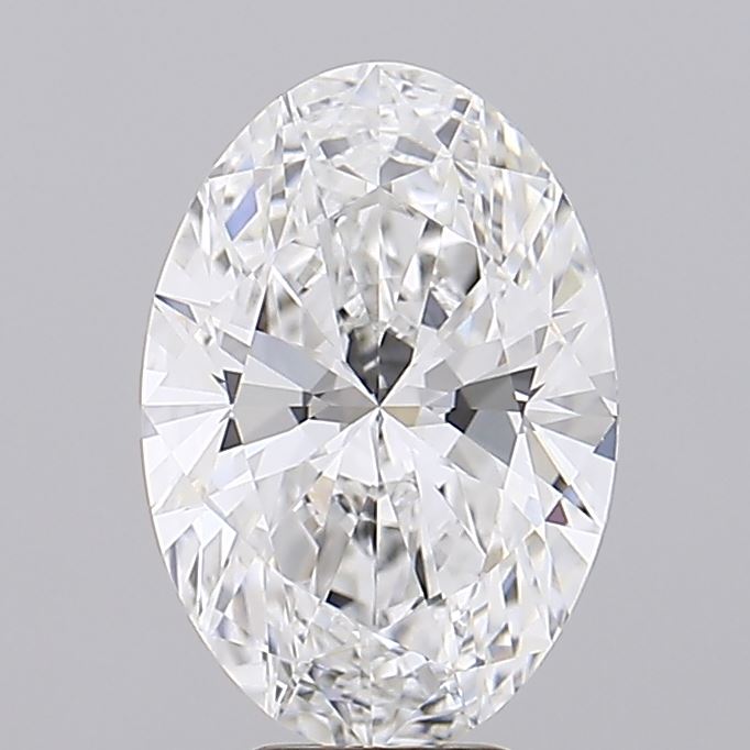 4.07 Carat Oval Lab Diamond with  Cut Diamond in 14KT  view 1
