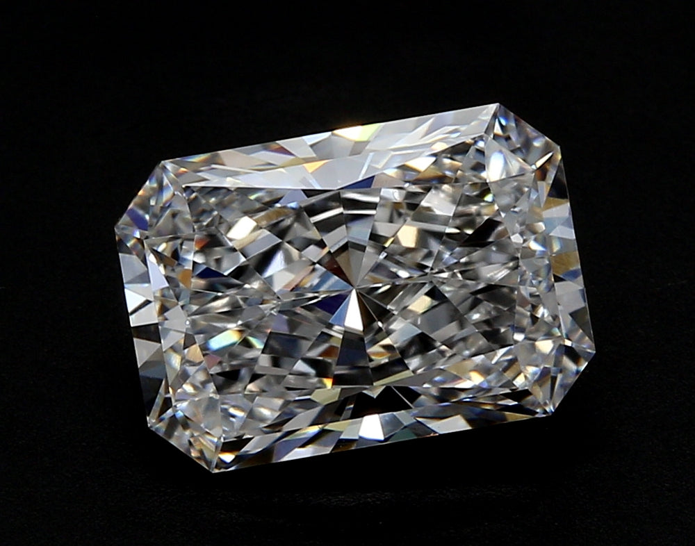 3.0 Carat Radiant Lab Diamond with  Cut Diamond in 14KT  view 1
