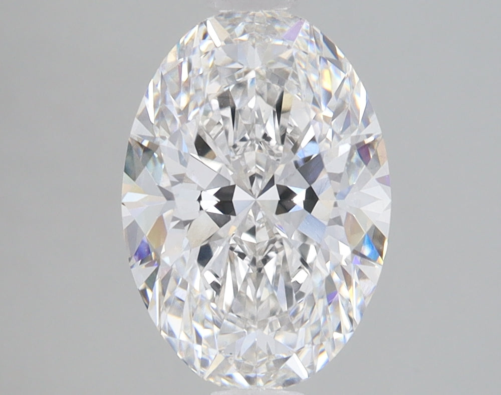 2.55 Carat Oval Lab Diamond with  Cut Diamond in 14KT  view 1
