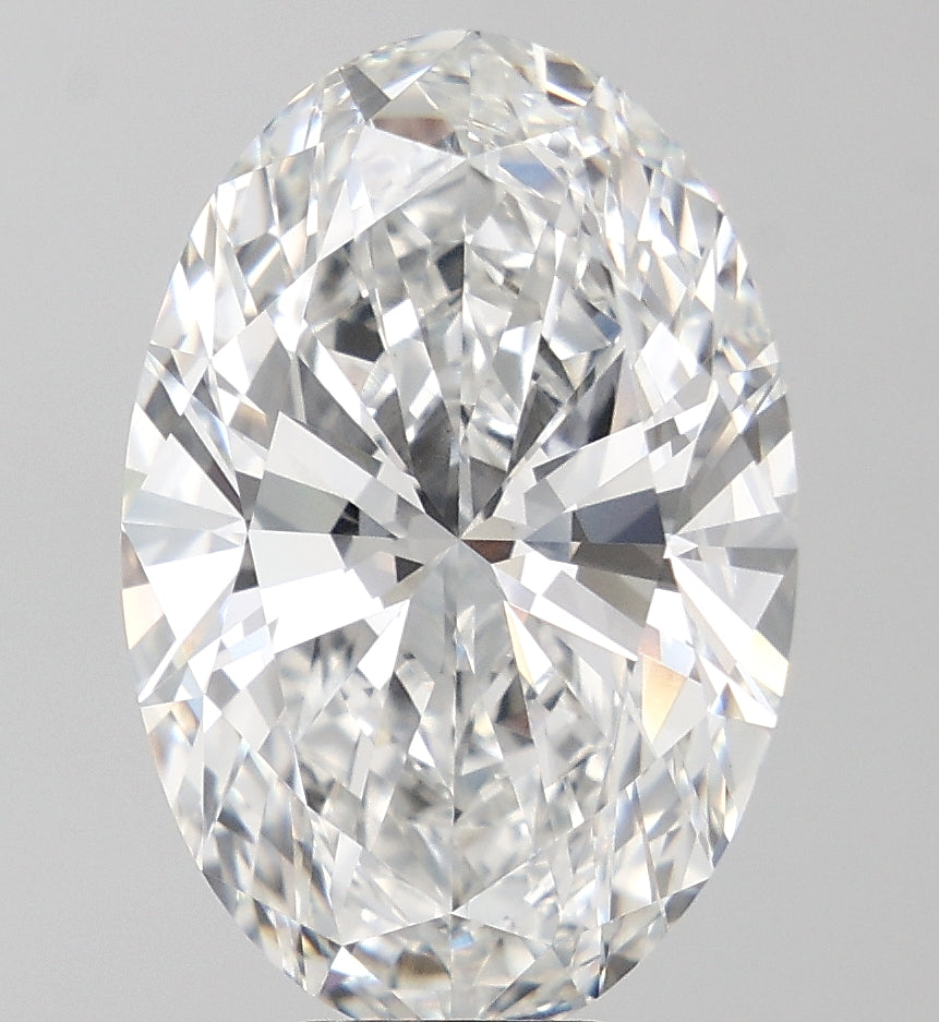 8.39 Carat Oval Lab Diamond with  Cut Diamond in 14KT  view 1

