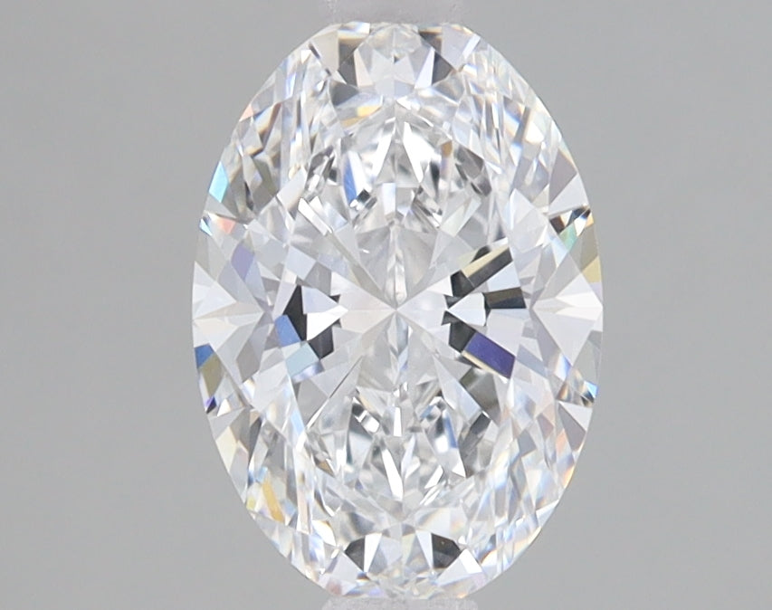 1.42 Carat Oval Lab Diamond with  Cut Diamond in 14KT  view 1
