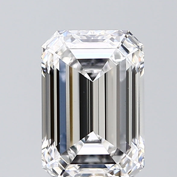 2.09 Carat Emerald Lab Diamond with  Cut Diamond in 14KT  view 1
