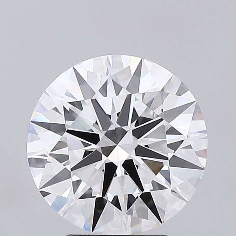 3.3 Carat Round Lab Diamond with  Cut Diamond in 14KT  view 1

