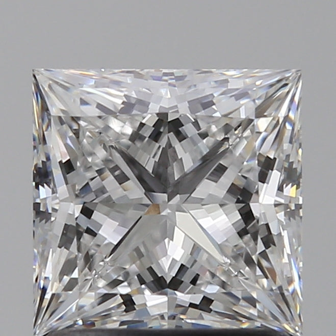 1.59 Carat Princess Lab Diamond with  Cut Diamond in 14KT  view 1
