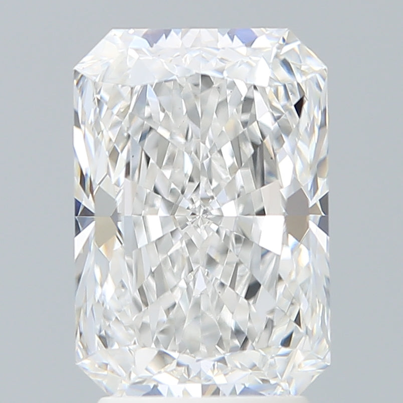 3.18 Carat Radiant Lab Diamond with  Cut Diamond in 14KT  view 1
