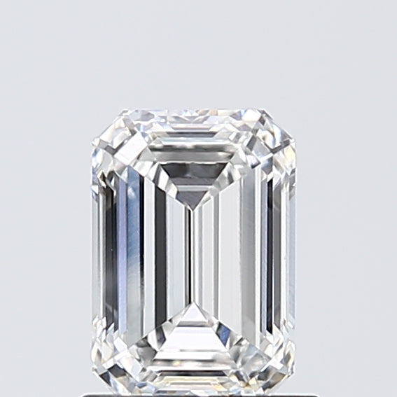 1.15 Carat Emerald Lab Diamond with  Cut Diamond in 14KT  view 1
